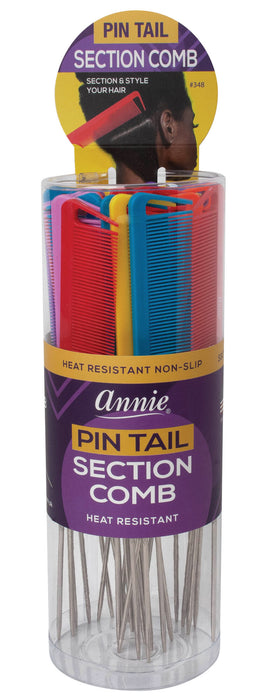 Pin Tail Section Comb Assort Color (36PC/Jar) #348