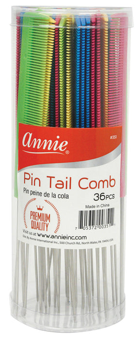 Premium Pin Tail Comb Assort Color (36PC/Jar) #351