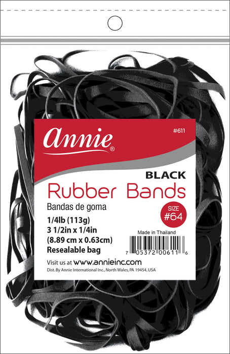 Rubber Band 3 1/2" x 1/4", 1/4lb / Black #611