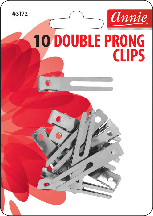 Double Prong Clips 10Pc #3172