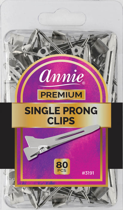 Premium Single Prong Clips 80Pc #3191