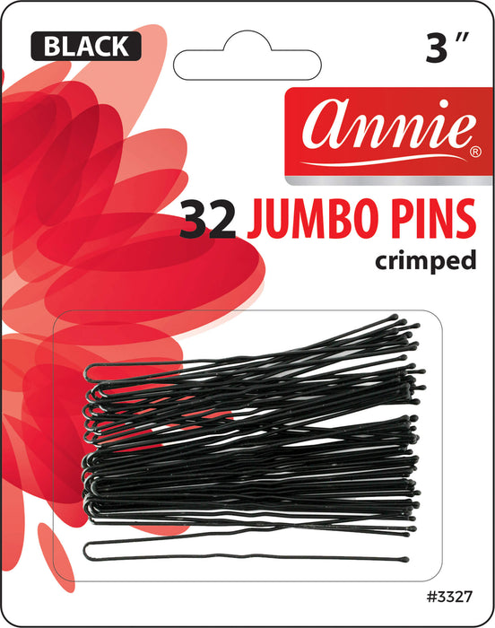 Jumbo Hair Pins 3" / Black 32Pc #3327
