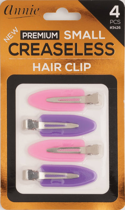 Premium Small Creaseless Hair Clips Pink & Purple #3426