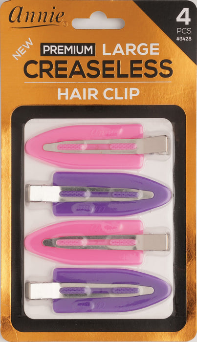 Premium Large Creaseless Hair Clips Pink & Purple #3428