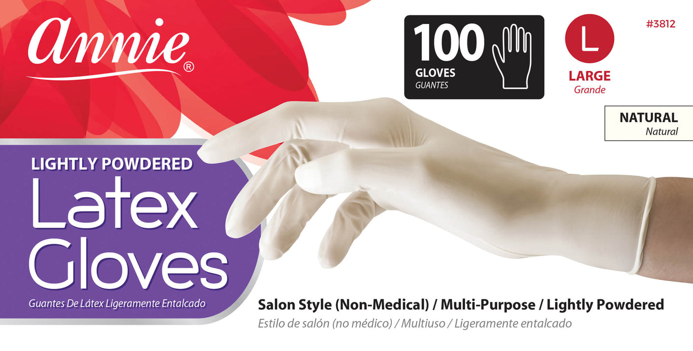 Lightly Powdered Latex Gloves 100PC Box (S-XL)