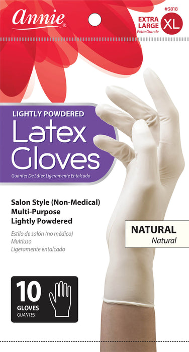 Lightly Powdered Latex Gloves 10PC Pack (S-XL)