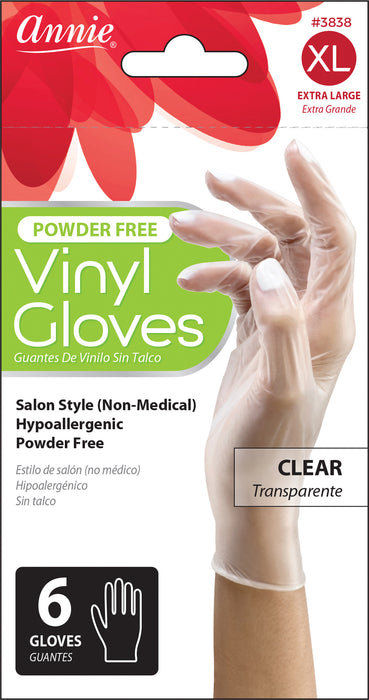 Clear Vinyl Gloves 6Pc (S-XL)