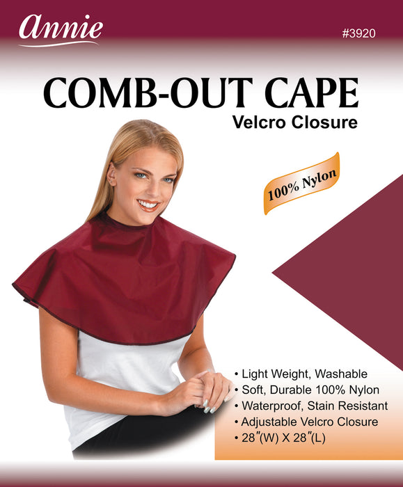 Comb-Out Cape Velcro / Burgundy #3920