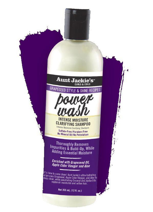 Aunt Jackies Grapeseed Power Wash Intense Moisture Clarifying Shampoo
