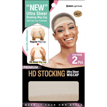 HD Ultra Sheer Stocking Wig Cap / Light Nude #5223 (12 PACKS)