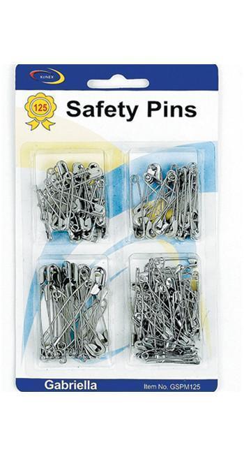 Gabriella Safety Pins 4 Sizes 125Pc #Gspm125 / 50116 (12 PIECES)
