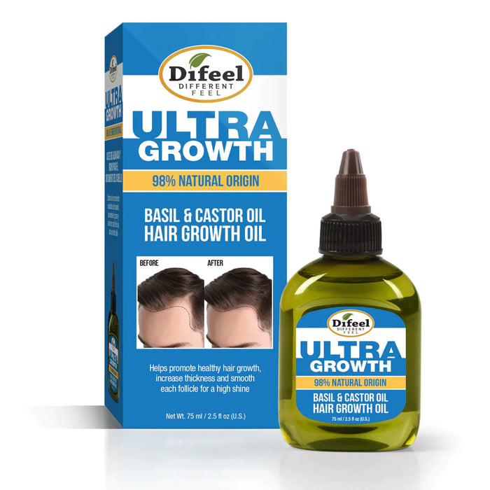 Difeel Mens Ultra Growth Basil & Castor Hair Oil 2.5oz