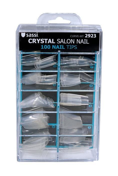 Sassi Crystal 100 Curve Salon Nail Tip #2923
