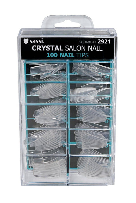 Sassi Crystal 100 Salon Square Nail Tip #2921