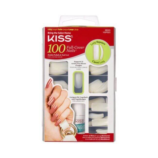 Kiss Long Square 100 Full Cover Nails #100PS23C