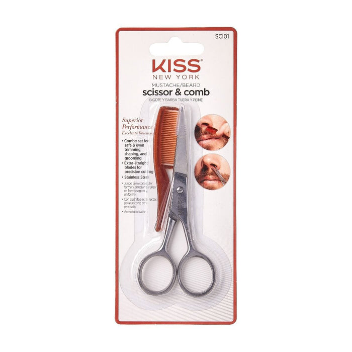 Kiss Mustache Scissors & Comb #SCI01
