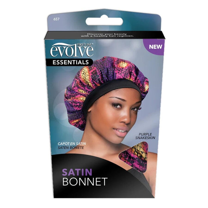 Evolve Satin Purple Snakeskin Bonnet #657
