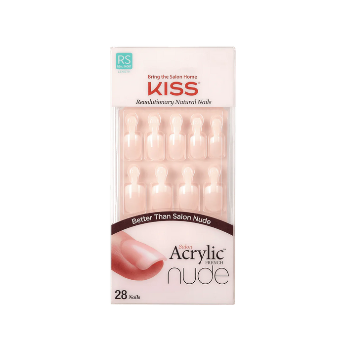 Kiss 28PC Acrylic French Nude Nail #KAN01