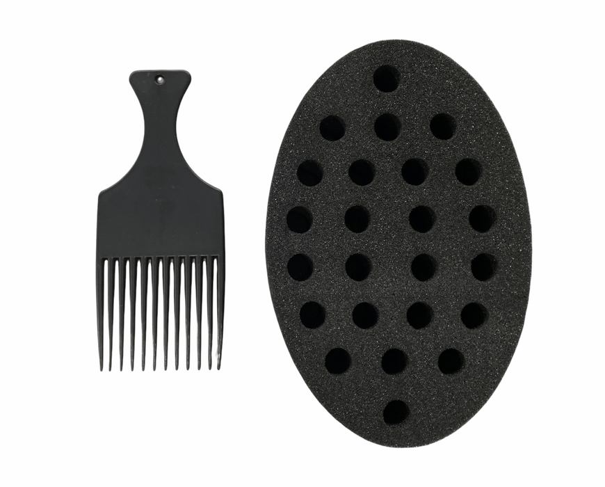 Large Two Side Twist Hair Brush Sponge With Small Hole #H-6022
