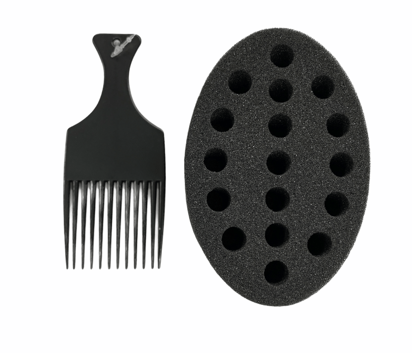 Small Two Side Twist Hair Brush Sponge With Big Hole #H-6034